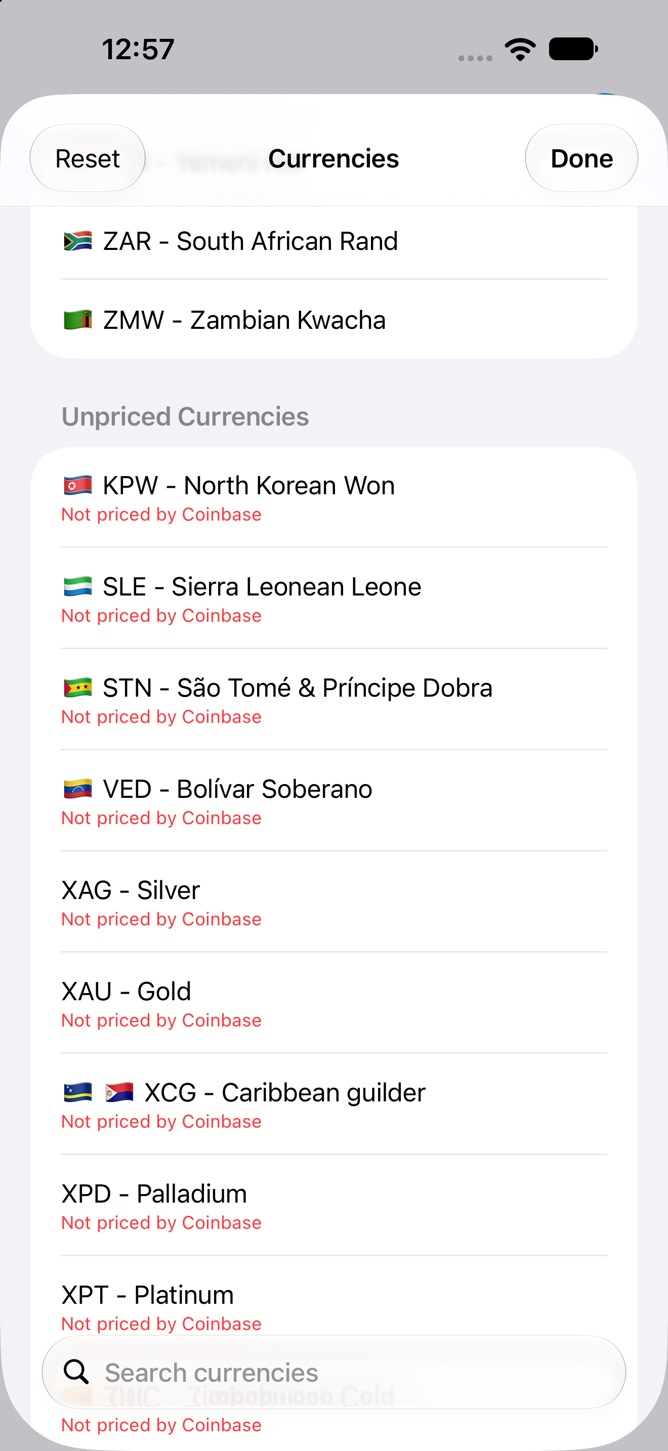 SatsPrice on iPhone